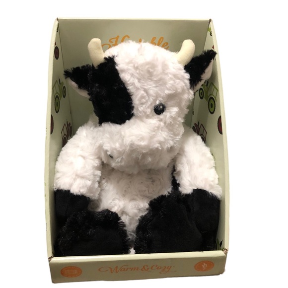 NEW Warm & Cozy heatable teddy bear cow heating pad stuffed animal - Picture 7 of 7